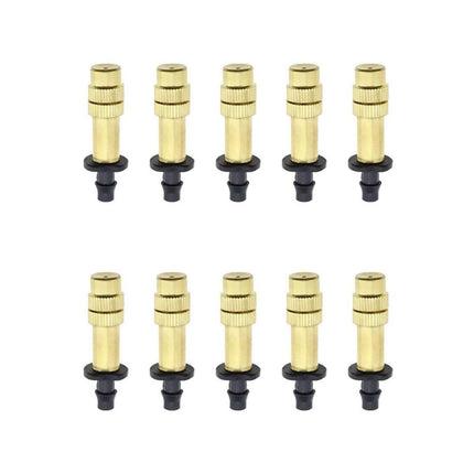 10pcs Adjustable Atomizing Copper Nozzles for Garden Watering Spraying.