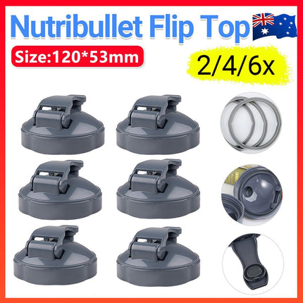 2-6X For Nutribullet Flip Top Fresh Lid - All 600 & 900 Model Nutri Cups Au - 2PCS.
