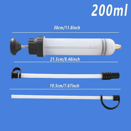Manual Needle and Barrel Suction Oil Change Tool Pump for Brake Oil Filler - 200cc.