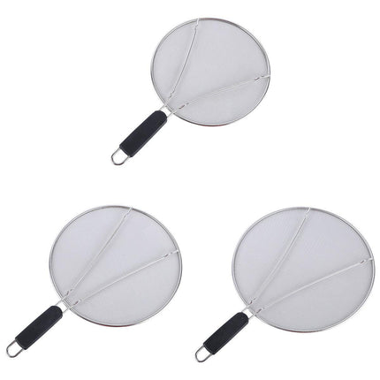 Stainless Steel Mesh Cover Anti Scald Filter Screen Anti Splash Lid For Kitchen - 29cm.