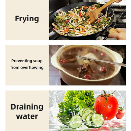 Stainless Steel Mesh Cover Anti Scald Filter Screen Anti Splash Lid For Kitchen - 29cm.