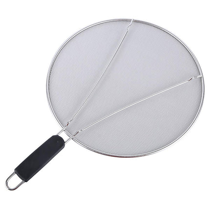 Stainless Steel Mesh Cover Anti Scald Filter Screen Anti Splash Lid For Kitchen - 29cm.