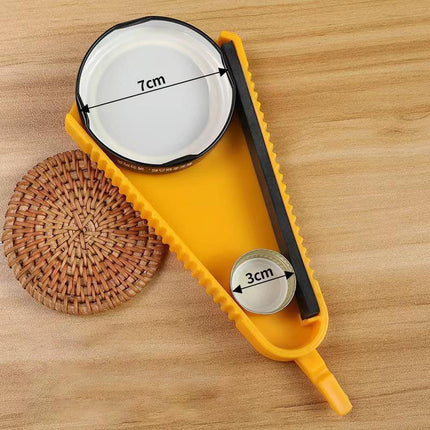 Multipurpose Jar Bottle Can Opener with Non Slip Grip for Kitchen Use.