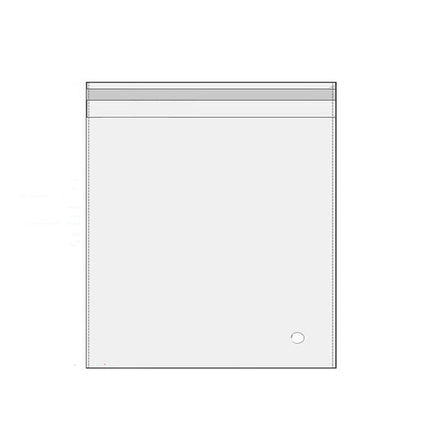 100Pcs Self-Adhesive Clear Opp Cellophane Bags with Air Hole - 28*38+4cm.