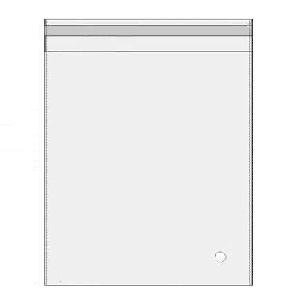 100Pcs Self-Adhesive Clear Opp Cellophane Bags with Air Hole - 28*38+4cm.