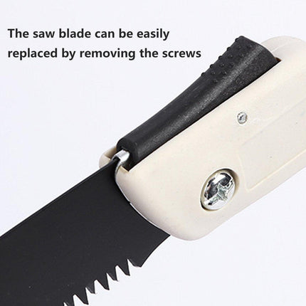 Folding Outdoor Hand Saw Portable Quick Cutting Pruning Garden Tree Logging Tool - 250mm.