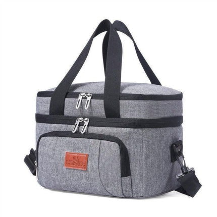10L Insulated Lunch Bag Waterproof Cooler Bag with Strap for Picnic Work Travel.