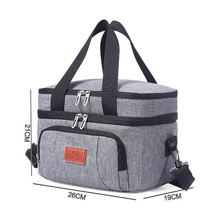 10L Insulated Lunch Bag Waterproof Cooler Bag with Strap for Picnic Work Travel.
