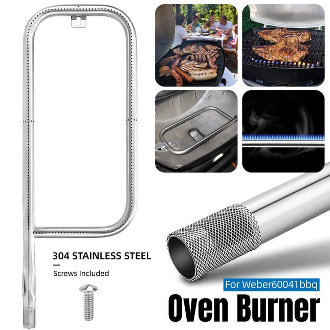 For Weber Q200 Q220 Q2000 Q2200 Stainless Steel Grill Burner Tube With Screw.