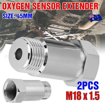 2X 45Mm O2 02 Oxygen Sensor Extender M18 X 1.5 Cel Fix Extension Spacer Adapter.