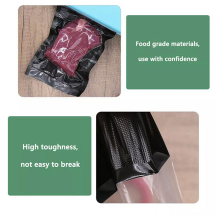 Black Vacuum Food Sealer Seal Bags Rolls Saver Storage Commercial 20/28Cm*5M - 20cm* 5m* 1 Roll.
