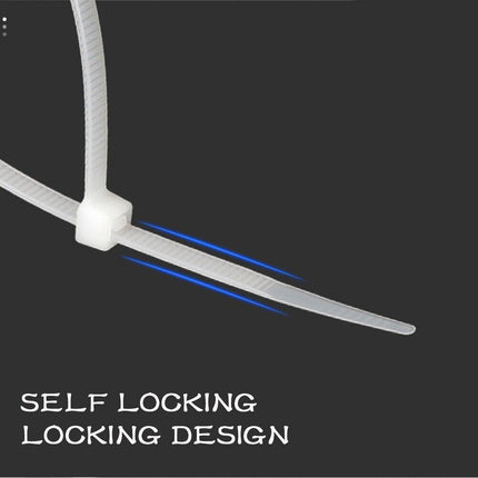 100X Cable Ties Zip Ties Nylon UV Stabilised Bulk White Cable Ties - 10*500mm White.