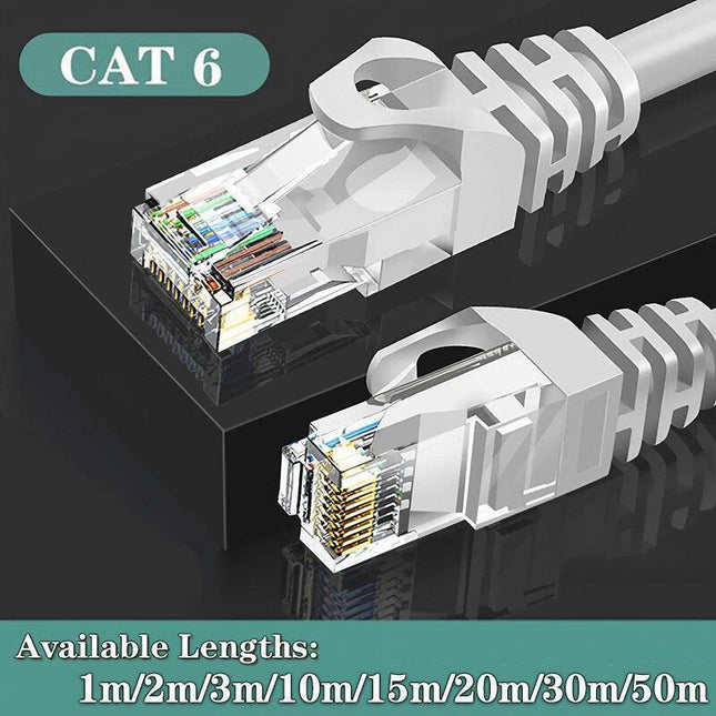 Fast Ethernet Network Cable CAT6 1000Mbps Internet RJ45 1 2 3 10 15 20 30 50m - 15M.