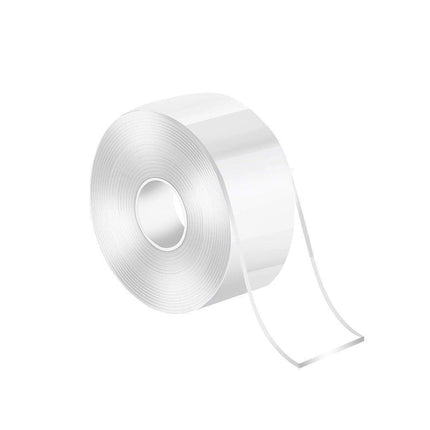 Double Sided Nano Tape Transparent Reusable Adhesive Gel Grip for Home Office - 3cm*1m*2mm (1 Unit).