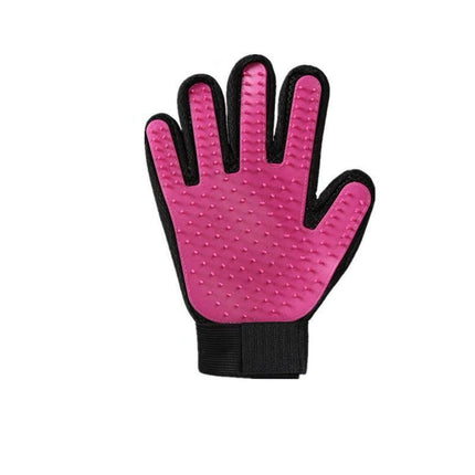 Pet Dog Cat Massage Hair Removal Grooming Comb Touch Cleaning Brush Magic Glove - Green Right Hand.