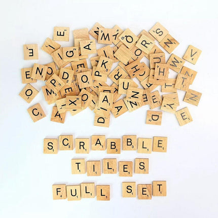 20X Wooden Alphabet Scrabble Tiles A-Z Letters and Numbers DIY Craft Game Pieces - Letter P 20pcs.