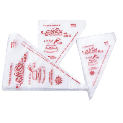 100-200Pcs Disposable Piping Bags For Cake Decor Icing Frosting Piping Nozzles - Red-Small *100 PCS.