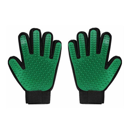 Pet Dog Cat Massage Hair Removal Grooming Comb Touch Cleaning Brush Magic Glove - Red Left Hand.