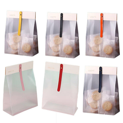 50pcs Transparent Snack Bags Biscuit Candy Bags Resealable Food Packaging - Red.