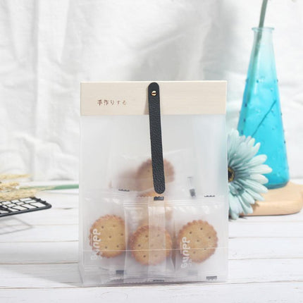 50pcs Transparent Snack Bags Biscuit Candy Bags Resealable Food Packaging - Red.