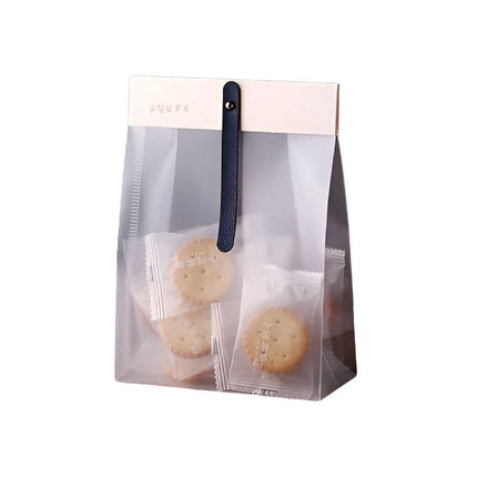 50pcs Transparent Snack Bags Biscuit Candy Bags Resealable Food Packaging - Red.