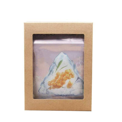 10 Pack Kraft Paper Boxes with Window Disposable Cardboard Gift Catering Trays - 20X15X5CM.
