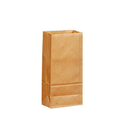 Brown Kraft Paper Bags Take Away Food Lolly Grocery Buffet Craft Gift Market Bag - 12X 7 X 21.5CM.