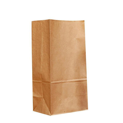 Brown Kraft Paper Bags Take Away Food Lolly Grocery Buffet Craft Gift Market Bag - 12X 7 X 21.5CM.
