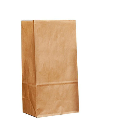 Brown Kraft Paper Bags Take Away Food Lolly Grocery Buffet Craft Gift Market Bag - 12X 7 X 21.5CM.
