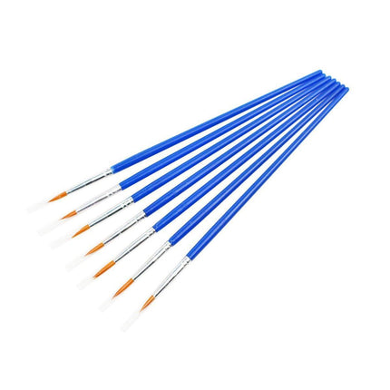 50/100PCS Plastic Flat Tip Hook Line Brushes for DIY Ceramics and Watercolor Painting - 100PCS Mixed.