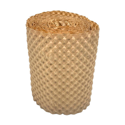 Cowhide Pressure Bubble Paper Roll Shock Absorbing Biodegradable Cushioning Wrap - 28x50m.