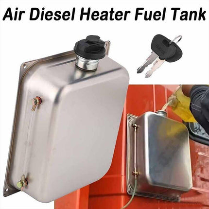 7L Stainless Steel Auxiliary Fuel Tank for Diesel Air Parking Heater with Lock.