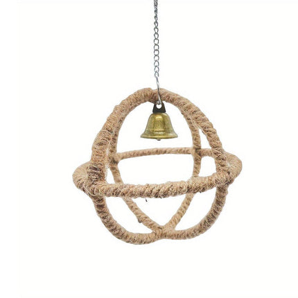Interactive Parrot Toys Nibbling Balls Hoop Swing Bird Chew Play Activity.