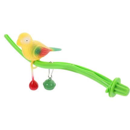 Parrot Relieve Boredom Stand Pole Rack Chew Play Simulation Fake Bird Cage Toys.