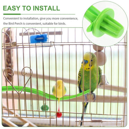 Parrot Relieve Boredom Stand Pole Rack Chew Play Simulation Fake Bird Cage Toys.