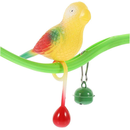 Parrot Relieve Boredom Stand Pole Rack Chew Play Simulation Fake Bird Cage Toys.