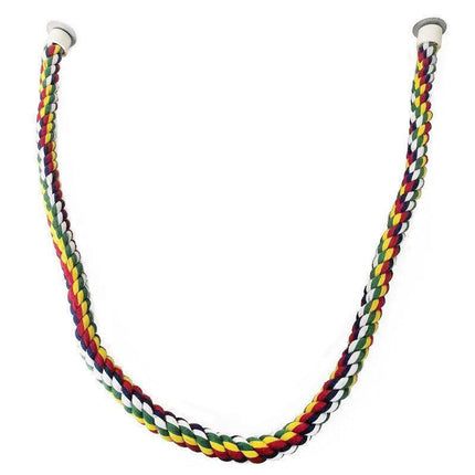 Parrot Rope Perch Colourful Bird Cage Toy Cotton Bungee Swing for Pet Birds - 60CM.