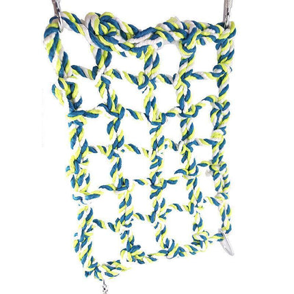 Hanging Climbing Net for Birds and Small Pets Cotton or Hemp Rope Cage Hammock - Cotton Rope.