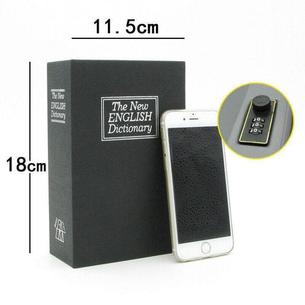 Dictionary Book Safe with Coded Lock Hidden Security Box for Money and Valuables.