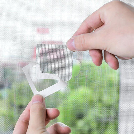 12X Fly Screen Net Repair Tape Patch Adhesive Door Curtain For Mending Holes Set.