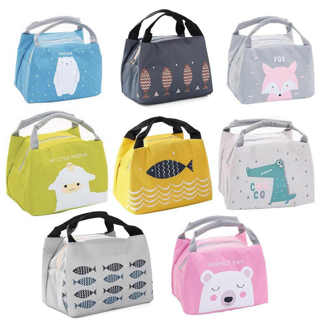 Portable Insulated Thermal Lunch Box Carry Tote Picnic Case Storage Bag 21x17x15cm - B04 (21x17x15cm).