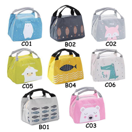 Portable Insulated Thermal Lunch Box Carry Tote Picnic Case Storage Bag 21x17x15cm - C06 (21x17x15cm).