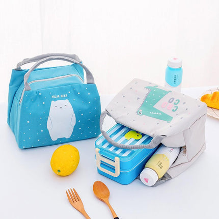 Portable Insulated Thermal Lunch Box Carry Tote Picnic Case Storage Bag 21x17x15cm - C06 (21x17x15cm).