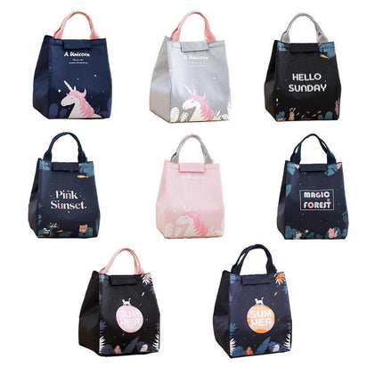 Portable Insulated Thermal Lunch Box Carry Tote Picnic Case Storage Bag 18x24x15cm - E02 (18x24x15cm).