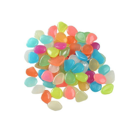 Pebbles Stone Glow in the Dark Rock Fish Tank Stones Garden Road - Green.