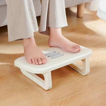 Ergonomic Office Footrest Adjustable Under Desk Stool Anti Fatigue Foot Support - Blue.