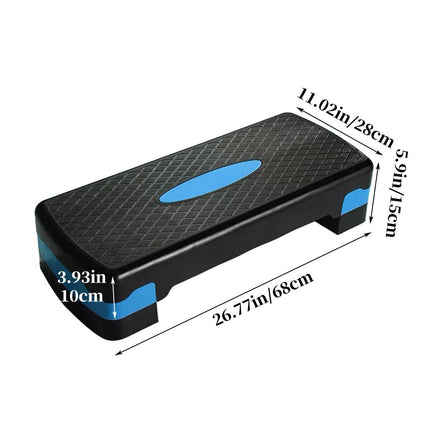 Adjustable Aerobic Step Platform Plastic Fitness Stepper for Workout Training - Green.