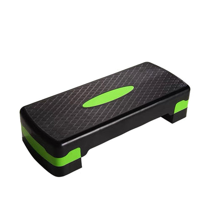 Adjustable Aerobic Step Platform Plastic Fitness Stepper for Workout Training - Green.