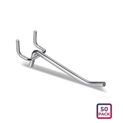 50X Pegboard Hooks Metal Panel Valcano Peg Board Hook Steel 50 100 150 200 Mm - 15CM.