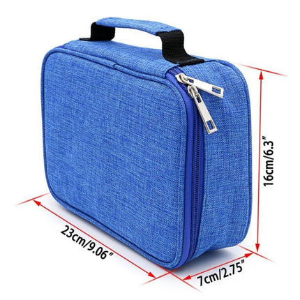 Large Capacity Waterproof Pen Pouch Pencil Case Student Stationery Storage Bag - Grey.
